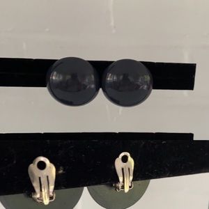 1980’s Button Earrings, Retro Button Earrings, Clip-On Earrings, Vintage Clip-On